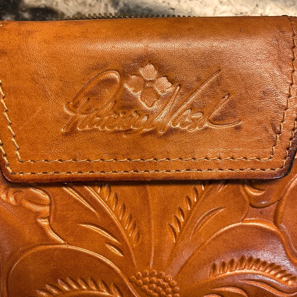 Patricia Nash gorgeous Embossed Saddle Leather Wallet